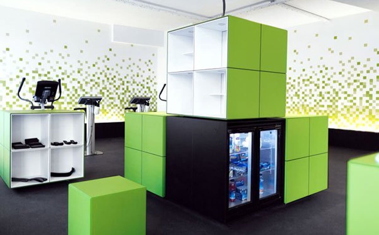 Interior view of the fitbox PREMIUM studio - modern EMS studio for the highest demands and urban space. Interior view of the fitbox PREMIUM studio - modern EMS studio for the highest demands and urban space.
